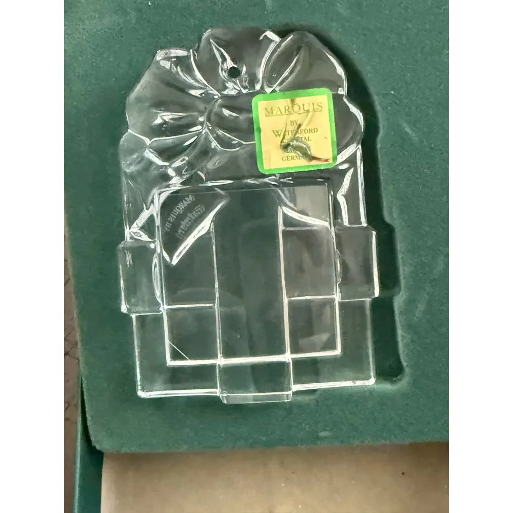 Vintage 1990s Marquis by Waterford Crystal Picture Frame Ornament Germany